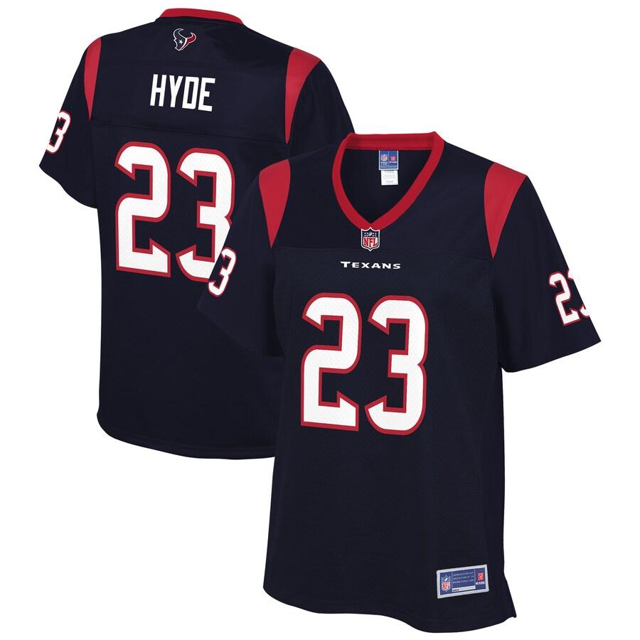 Carlos Hyde Houston Texans NFL Pro Line Womens Player Jersey – Navy