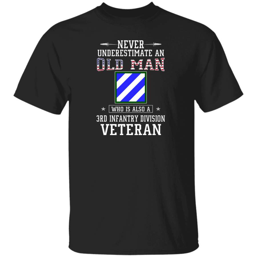 Never Underestimate a 3rd Infantry Division Veteran T-Shirt Veterans Day Christmas Gift Mug