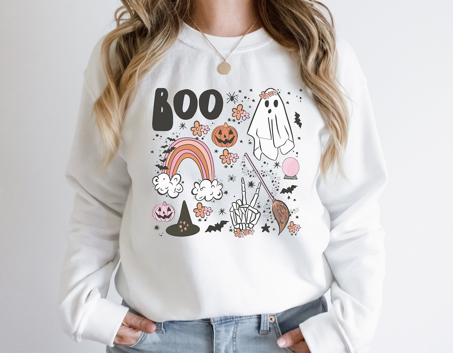 Vintage Halloween Sweatshirt, Halloween Sweatshirt, Halloween Shirts For Women, Halloween Crewneck