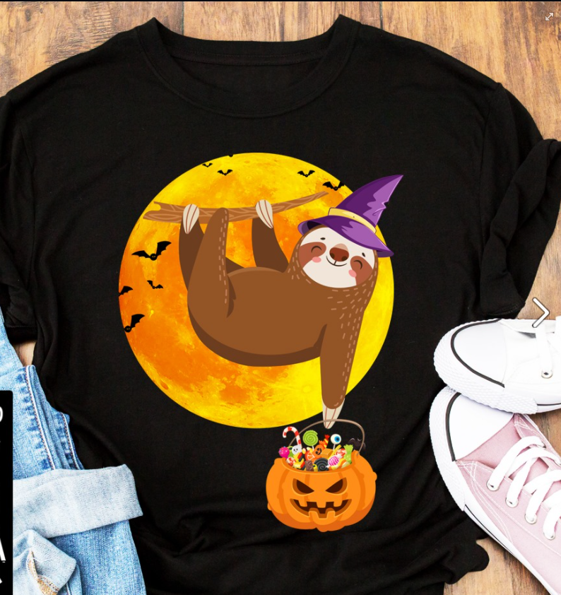 Sloth Pumpkin Candy Halloween Gift Standard/Premium T-Shirt