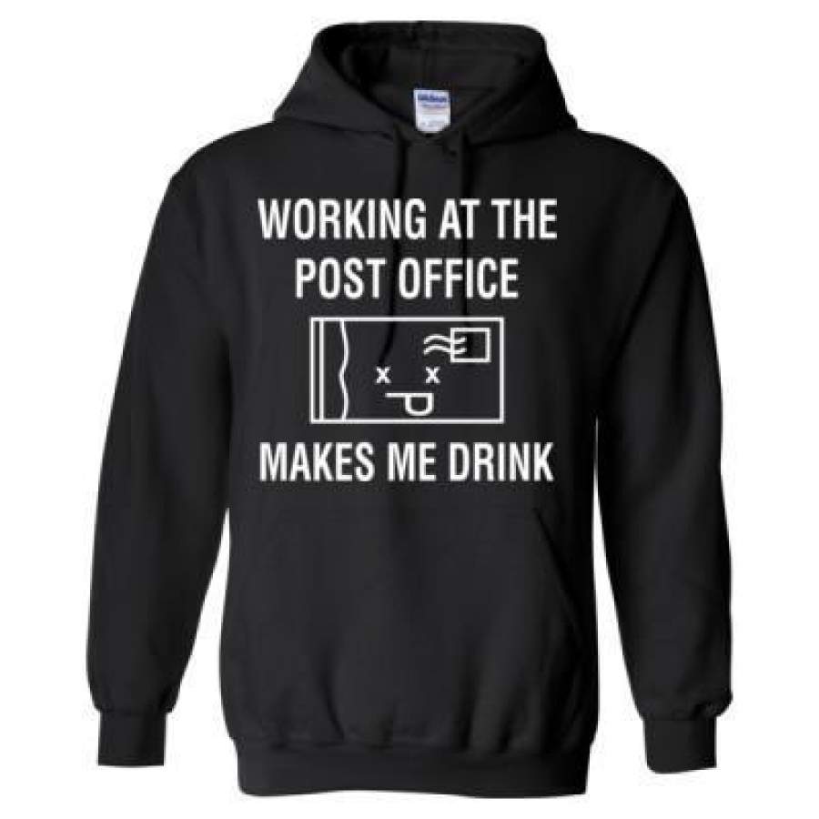 AGR Working At The Post Office Makes Me Drink – Heavy Blend™ Hooded Sweatshirt