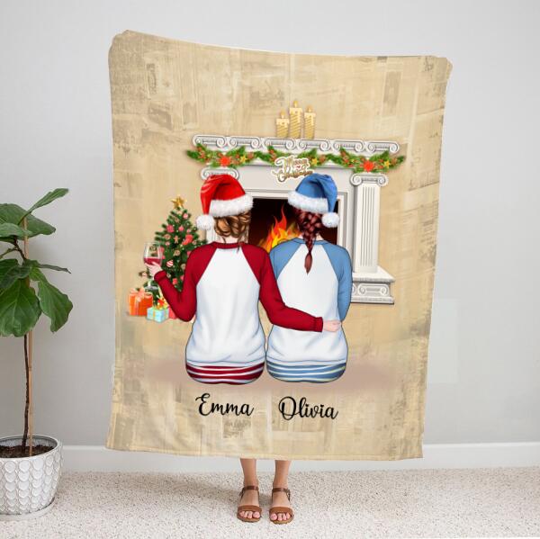 Personalized Sister Throw Blanket – Christmas Gifts For Women – Up To 5 Girls