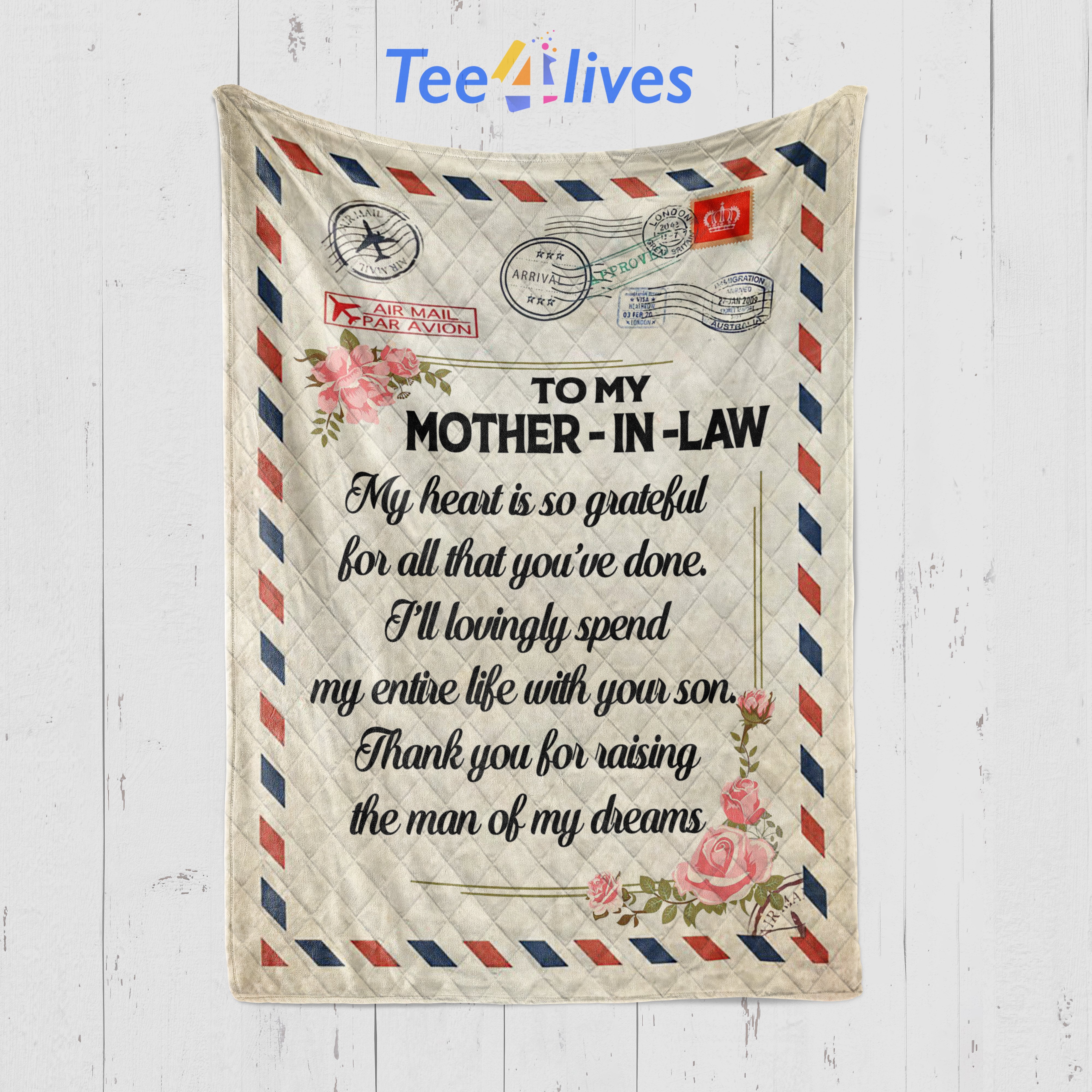 Custom Blanket Letter To My Mother-in-law Blanket – Gift for Mom – Quilt Blanket