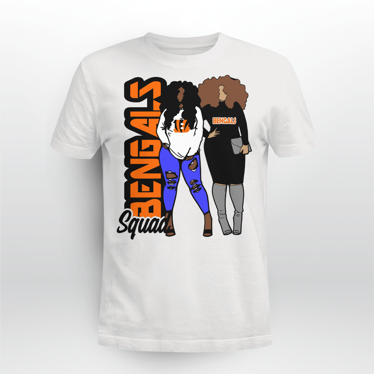 Cincinnati Bengals Squad Tshirt For Black Girls Shirt Cincinnati Bengals Squad Black Girl Shirt