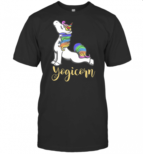 Women Yogicorn Unicorn Yoga T Shirt T Shirt