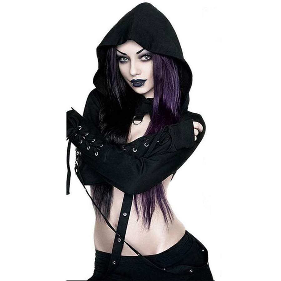 Short Gothic Hoodie