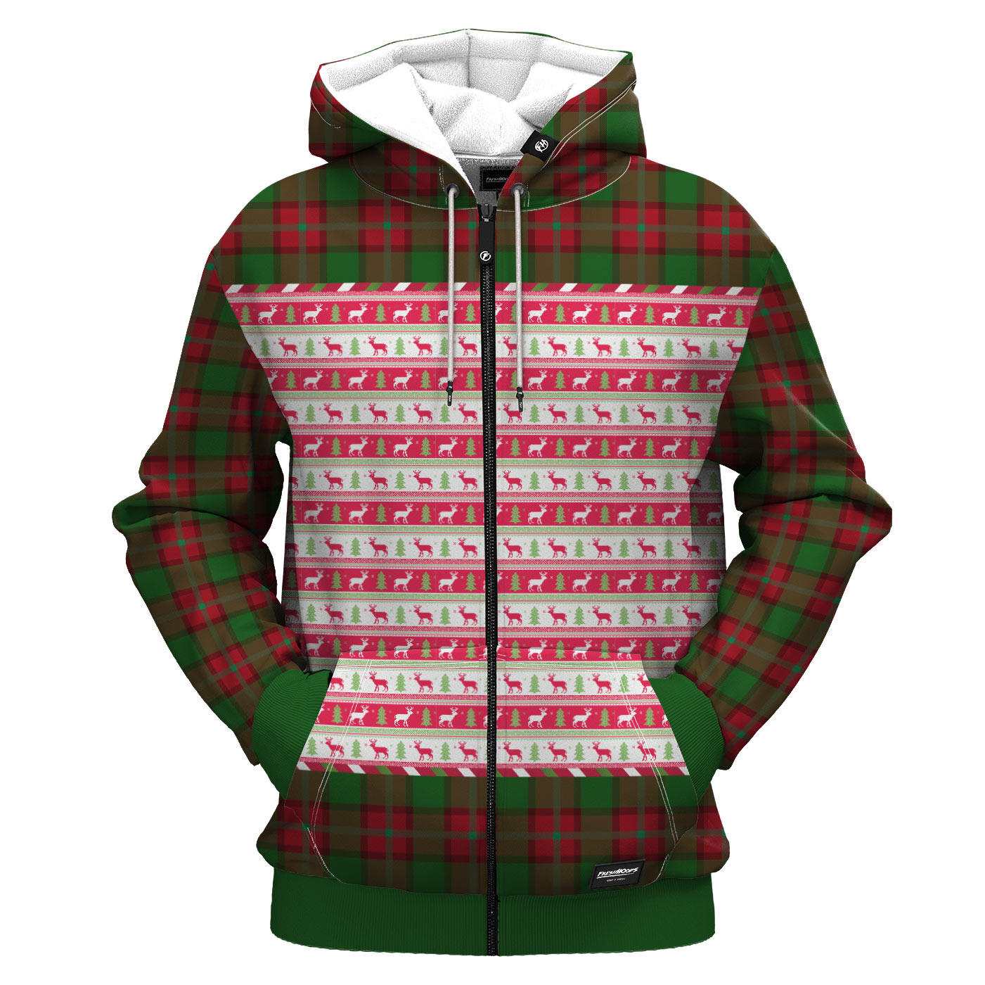 Christmas Tree Zip Up Hoodie
