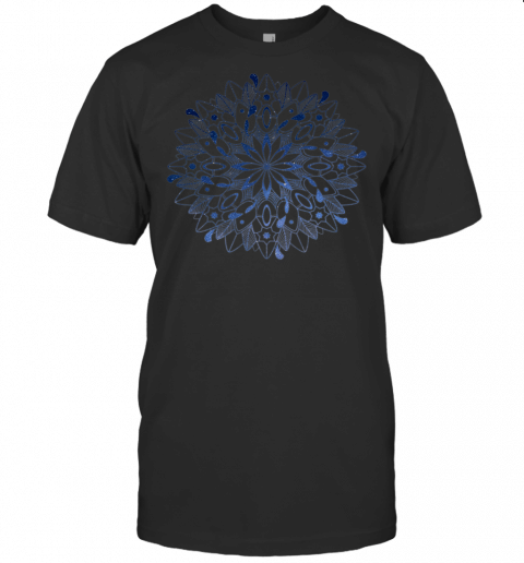 Blue Milkyway Mandala Sacred Geometry Flower Yoga Mantra Om T Shirt