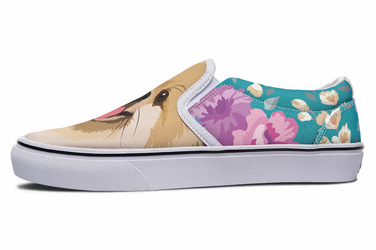 Pomeranian Dog Portrait Slip-On Shoes-Clearance