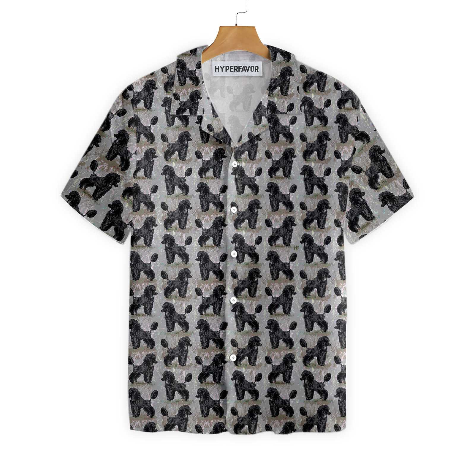 Black Poodles Shirt For Men Hawaii Ha22916