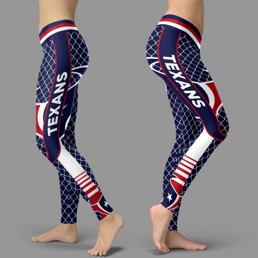 Single Small Line Circle Stylish Fashion Houston Texans Leggings