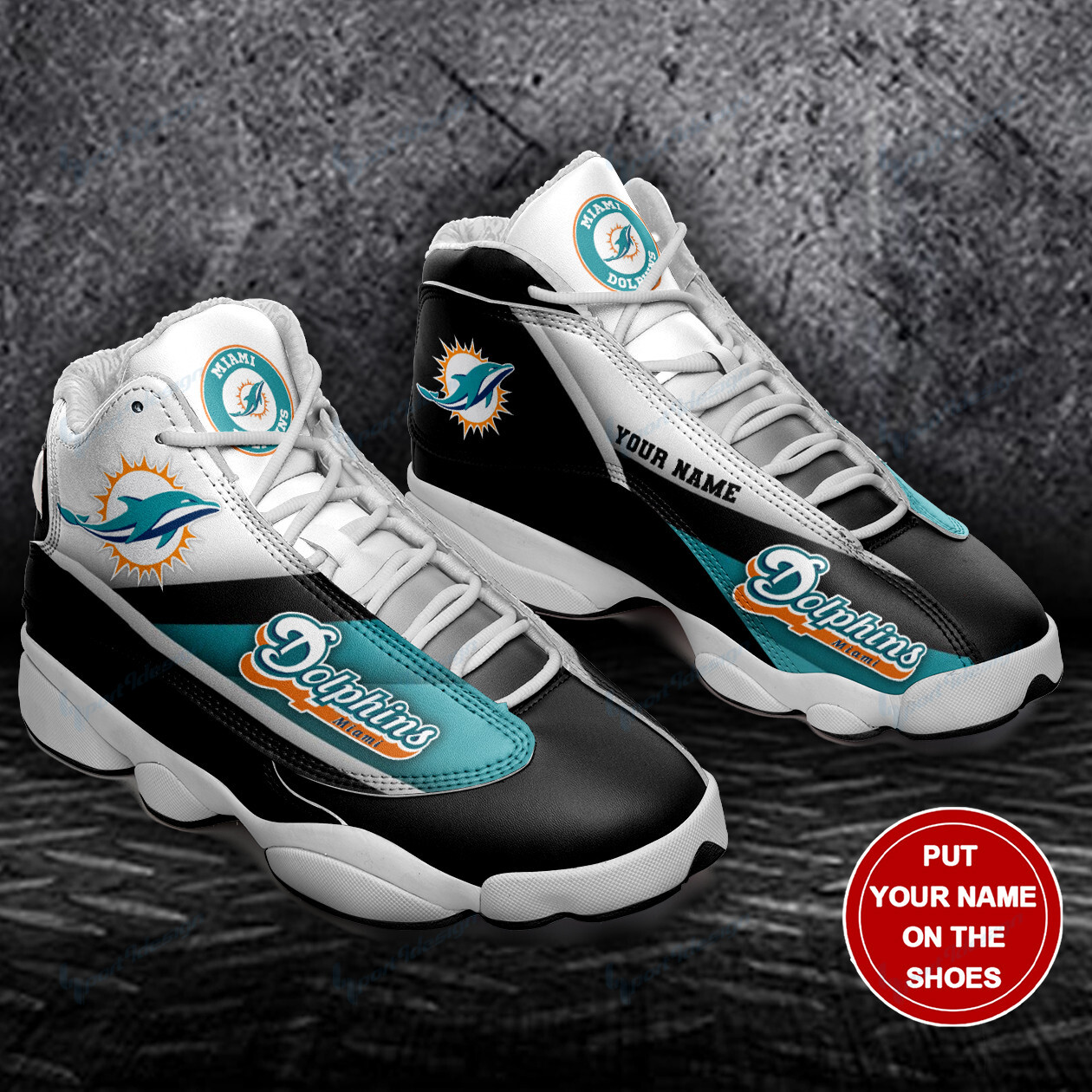 Miami Dolphins Ajd13 Sneakers Bg111