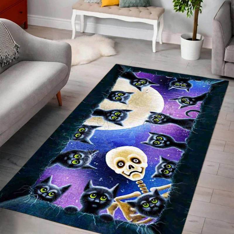 Halloween Black Cat Living Room Rug – TT170903