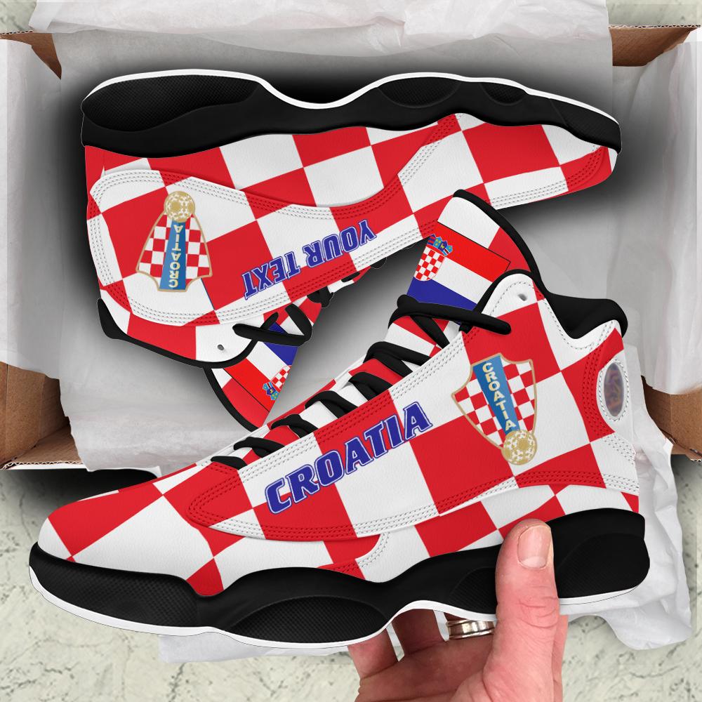 (Custom) Croatia Euro Soccer High Top Sneakers Shoes (Women’s/Men’s) A27