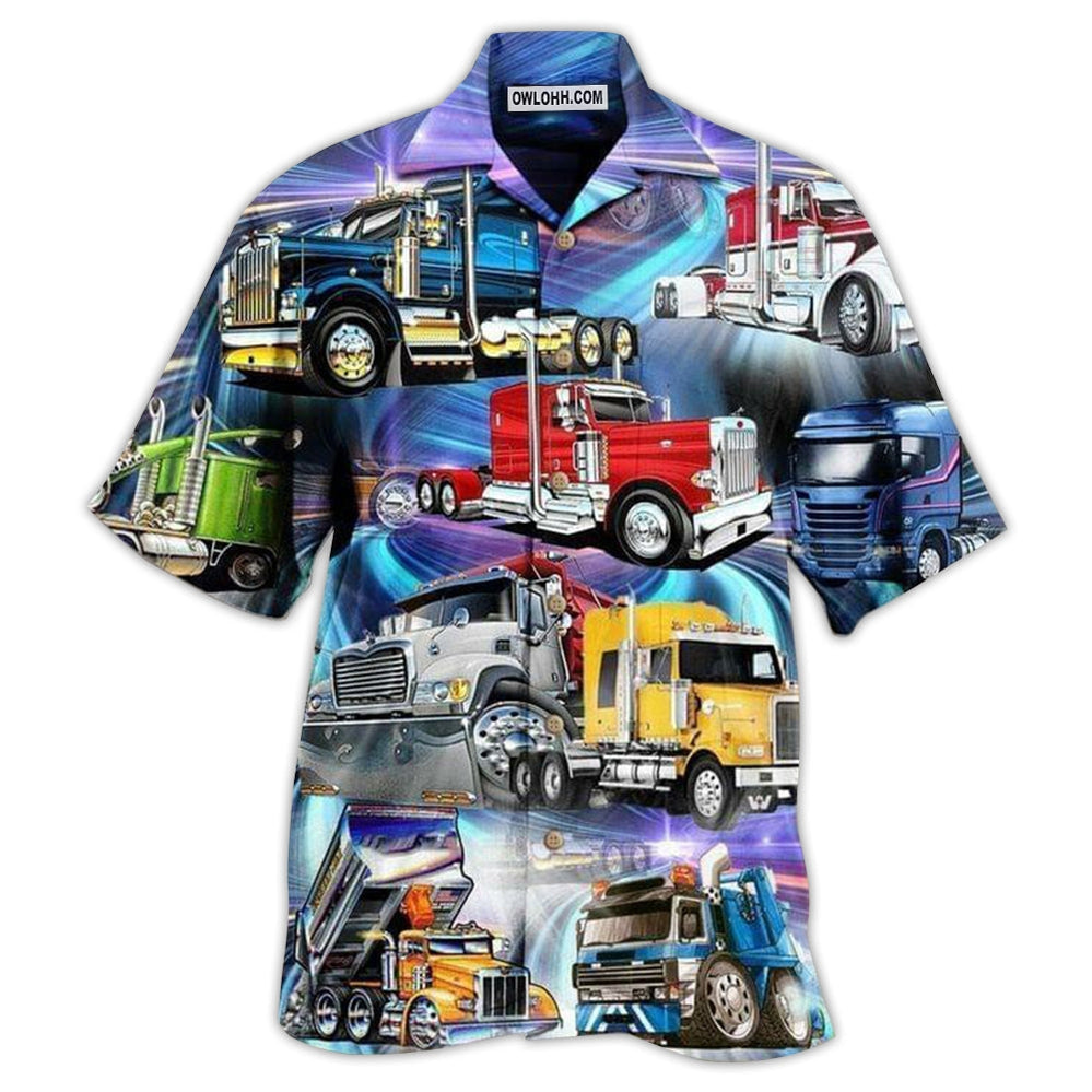 Truck Life Purple Style – Hawaiian Shirt  – Owl Ohh