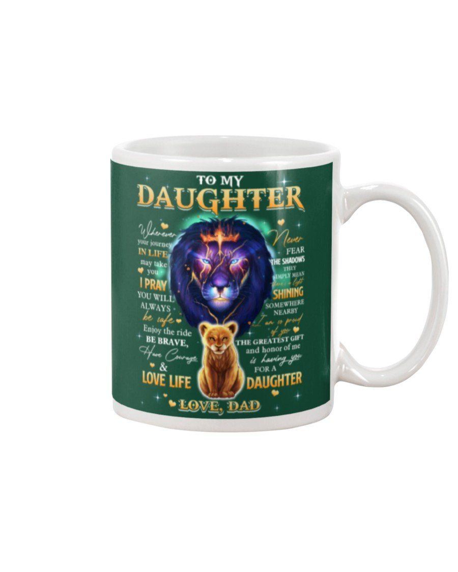 Wherever Your Journey In Life Power Of Fatherhood Lion Dad Gift For Daughter Mug