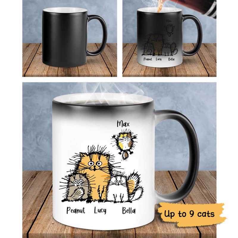 Funny Cat Personalized Color Changing Mug