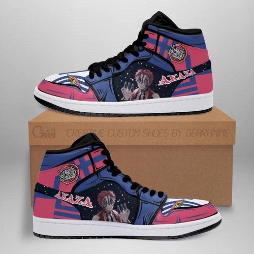 Demon Akaza Shoes Boots Demon Slayer Anime Jordan Sneakers Fan Gift Id