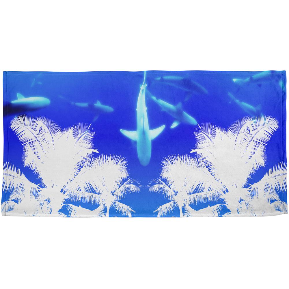 Summer Shark Beach Party All Over Beach Towel