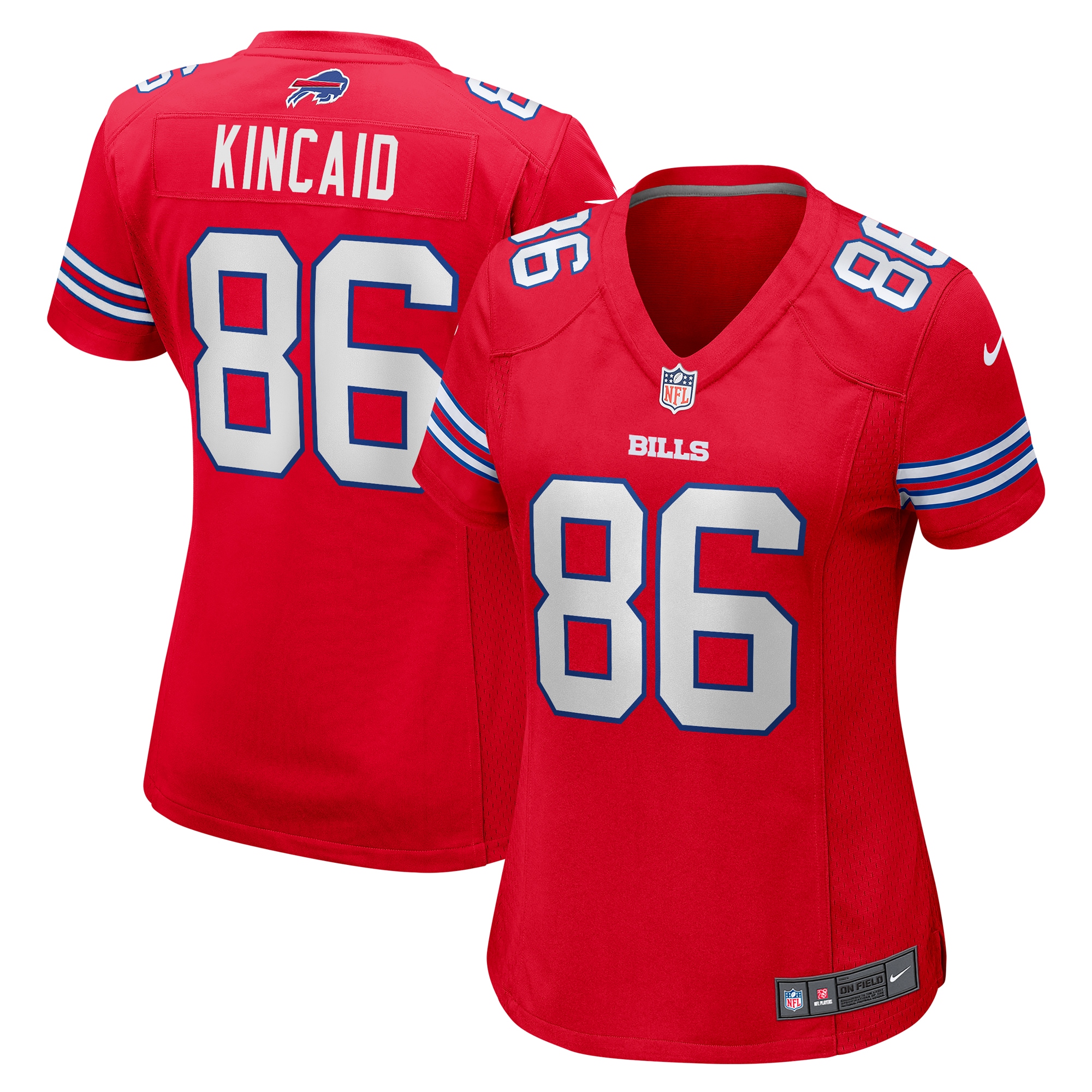 Women’s Buffalo Bills Dalton Kincaid Red Alternate Game Jersey