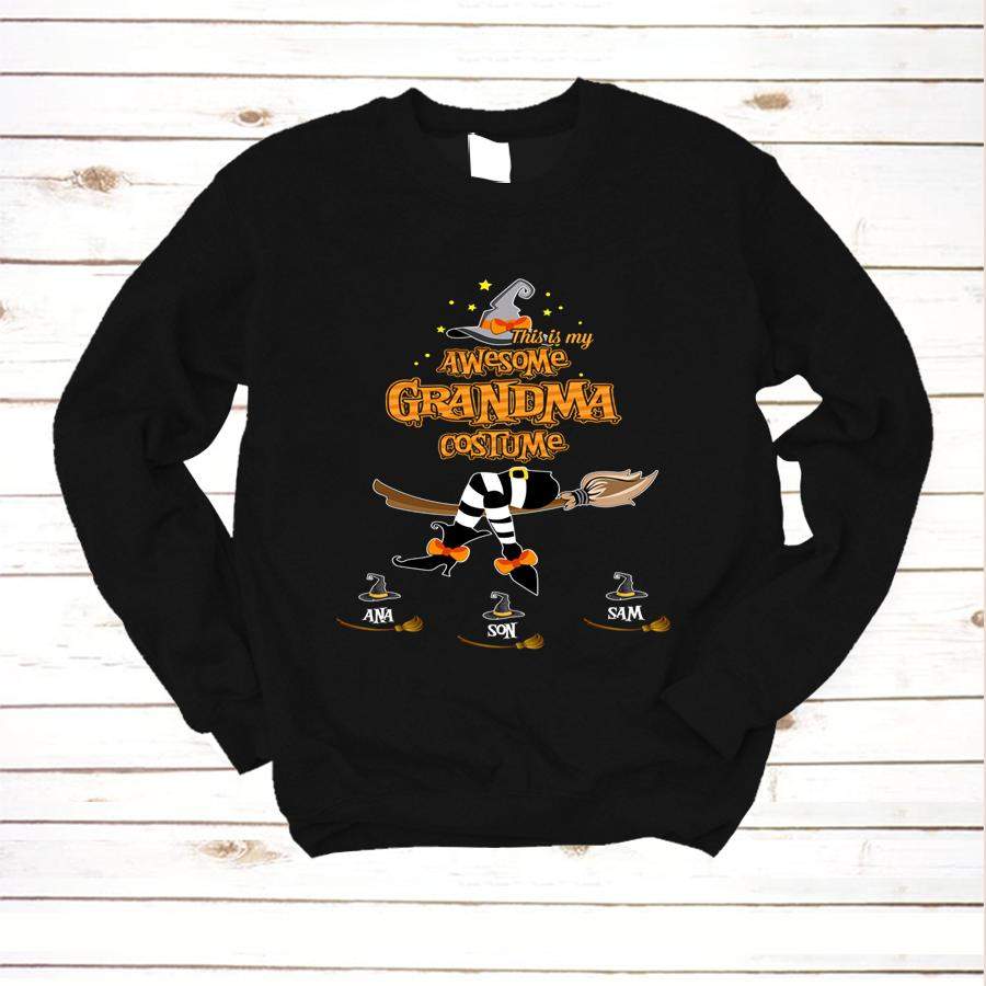 PERSONALIZED THIS IS MY AWESOME GRANDMA CUSTUME KIDS NAMES SHIRT