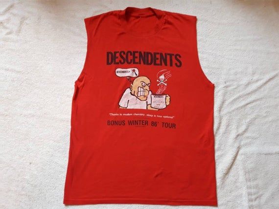 Vintage Rare 1986 Descendents Tee Vtg 80s 1980s Punk Rock Band T Shirt Bad Religion Rancid Cro Mags Adolescents Buzzcocks