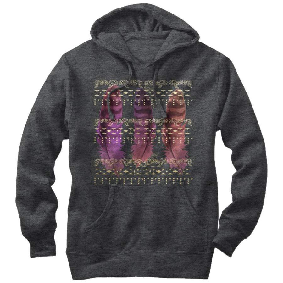 Lost Gods Men’s Feather Dreams  Lightweight Hoodie Charcoal Heather