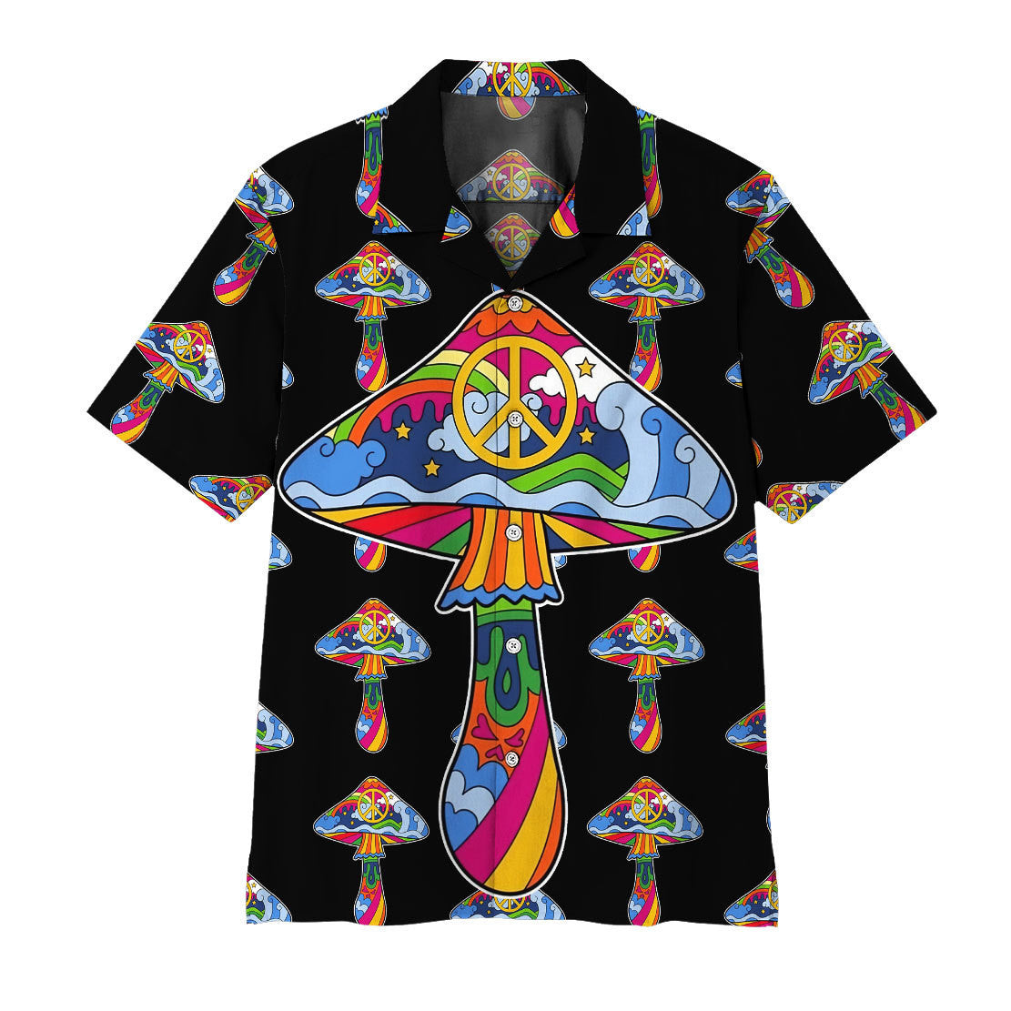 Gearhumans Hippie Mushroom Hawaii Shirt Ha38815