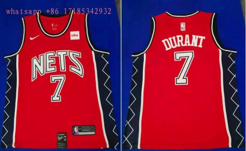 Brooklyn Nets Kevin Durant #7 2020 NBA Red Jersey