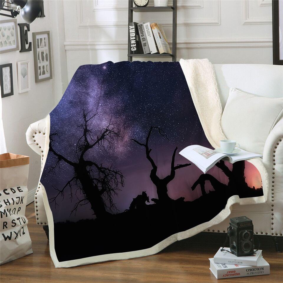 Desert Galaxy Sky Blanket Quilt