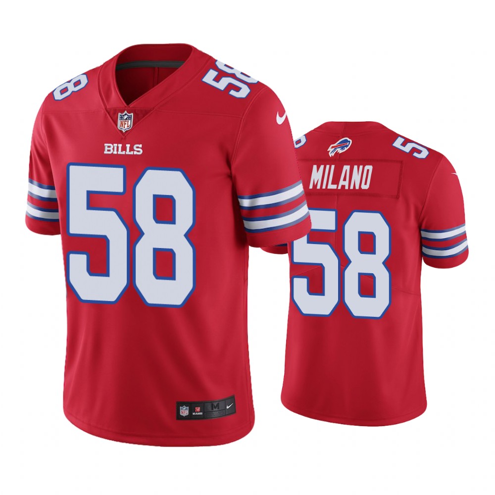 Buffalo Bills Matt Milano Red Nike Color Rush Limited Jersey