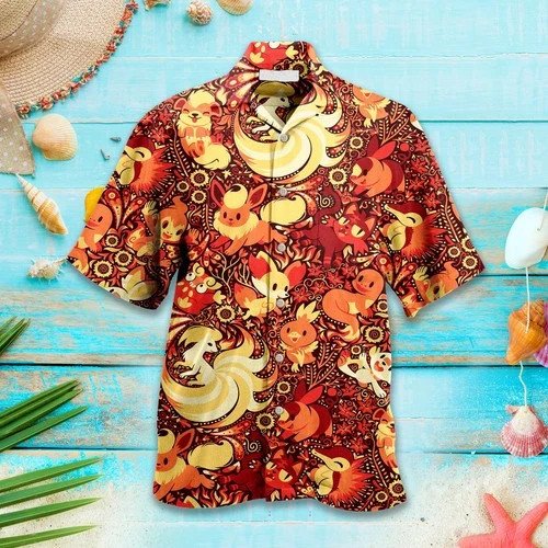 Poke Fire Hawaii Shirt Unisex Adult Ha9412