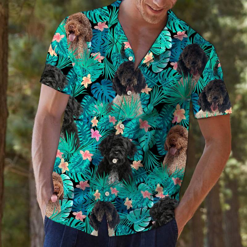 Portuguese Water Dog Tropical Hawaiian Shirt Ha26368