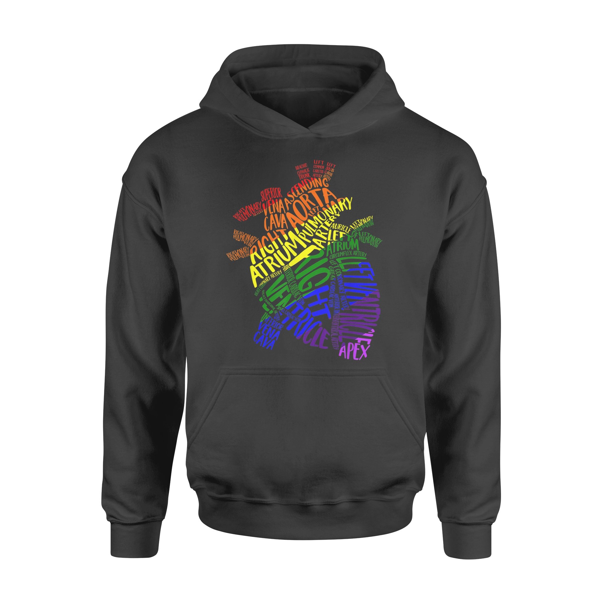 Anatomical Heart Shirt Cardiac Nurse with LGBT – Premium Hoodie