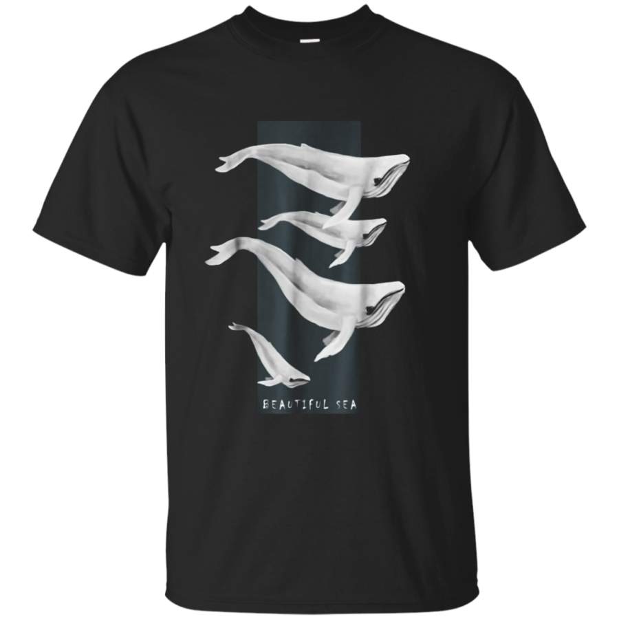 Vintage Beautiful Sea T-shirt – Funny Whales Ocean Tee Gift