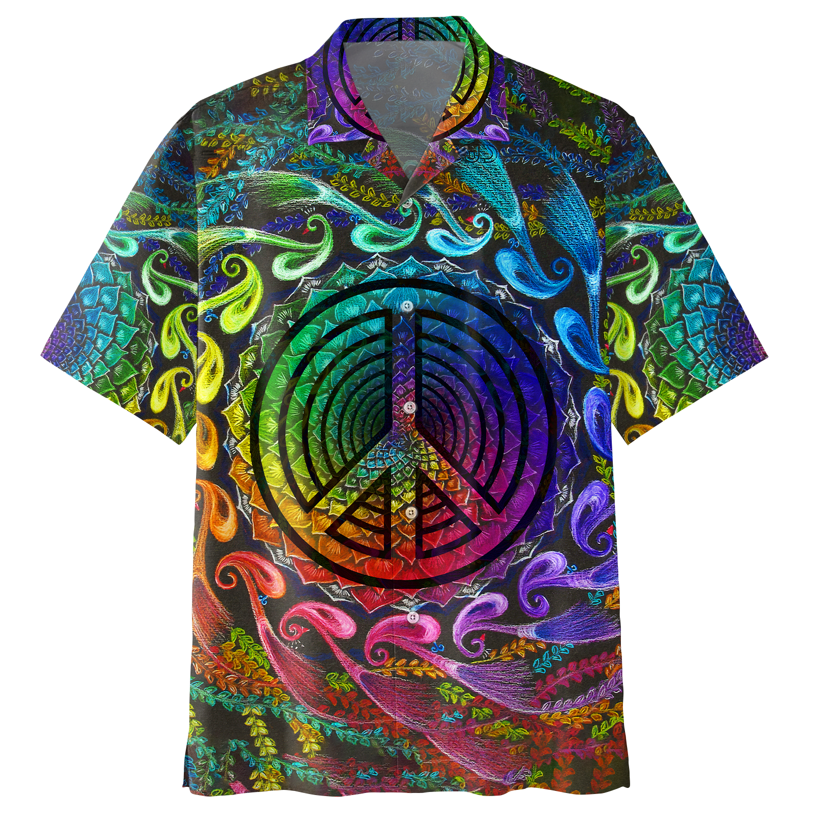 Psychedelic Peace Hawaii Shirt Ha55263