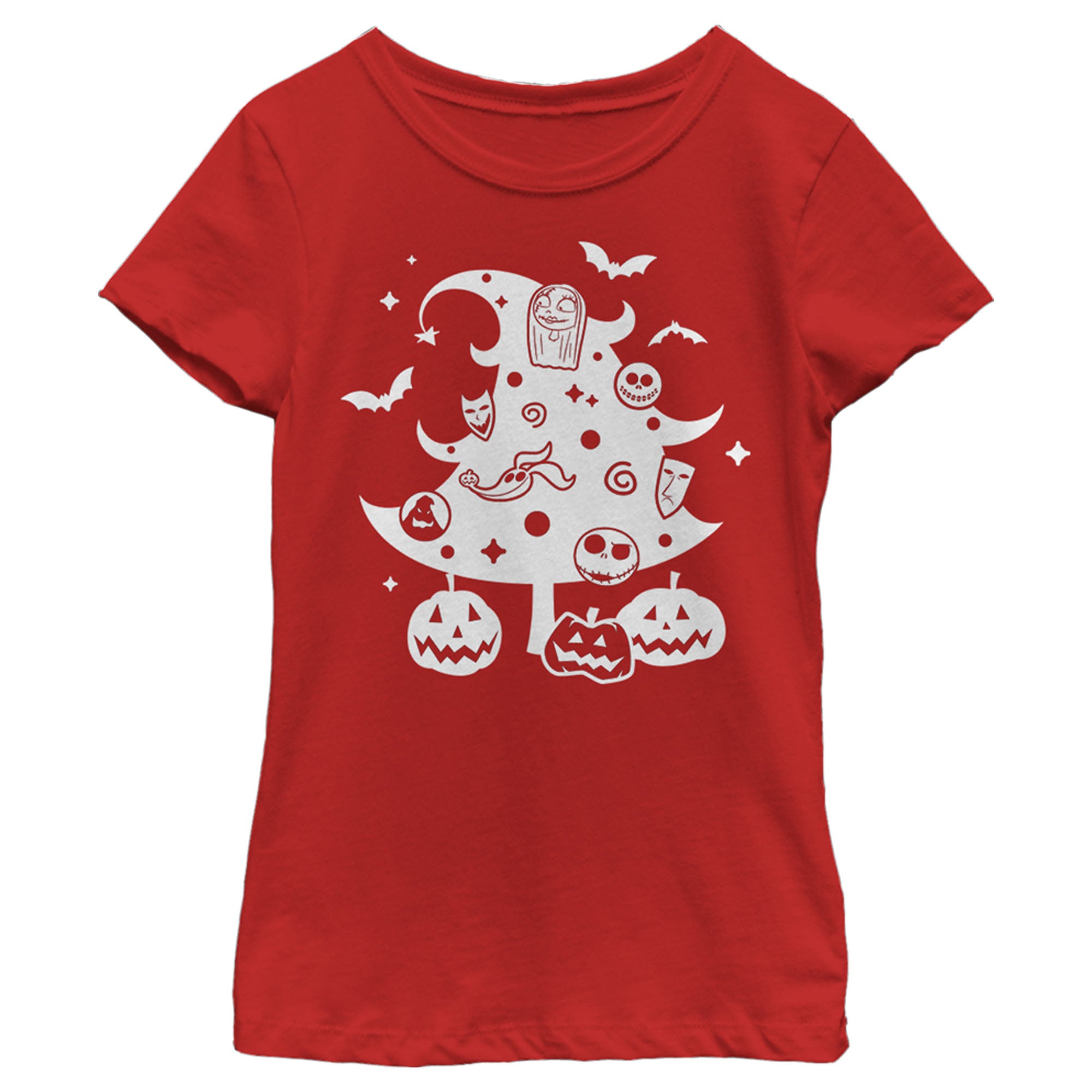 Girl’S The Nightmare Before Christmas Character Christmas Tree T-Shirt