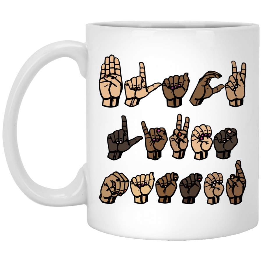 Sign Language Black Lives Matter Mug