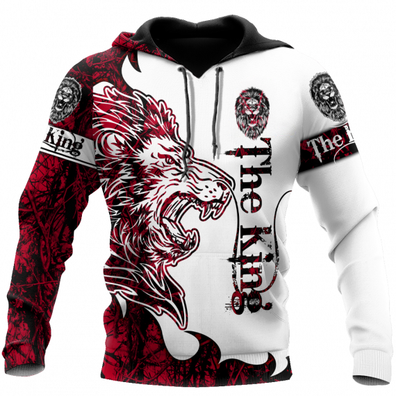 Unisex Hoodie All Over Print Lion Gifts The Red King Lion Tattoo All Over Printed Us Unisex Size Hoodie