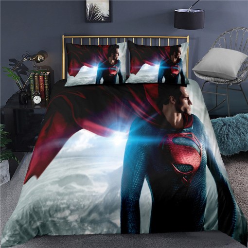 Super Hero Superman 5 Duvet Cover Pillowcase Home Decor 3D Bedding Set 1