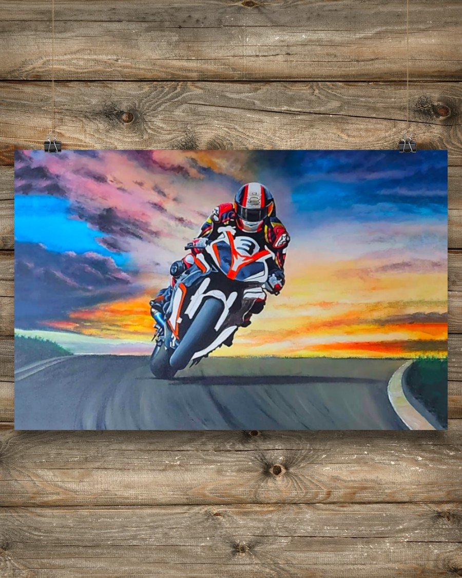 Motorcycle Art Horizontal Canvas And Poster | Wall Decor Visual Art