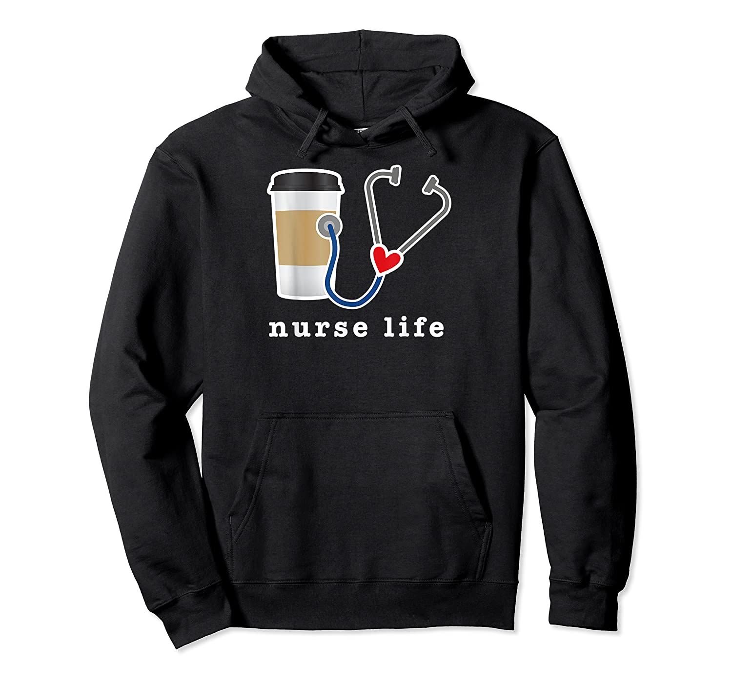 Womens Nurse Life Night Shift Coffee Graphic Graduation Gift Pullover Hoodie, T-Shirt, Sweatshirt