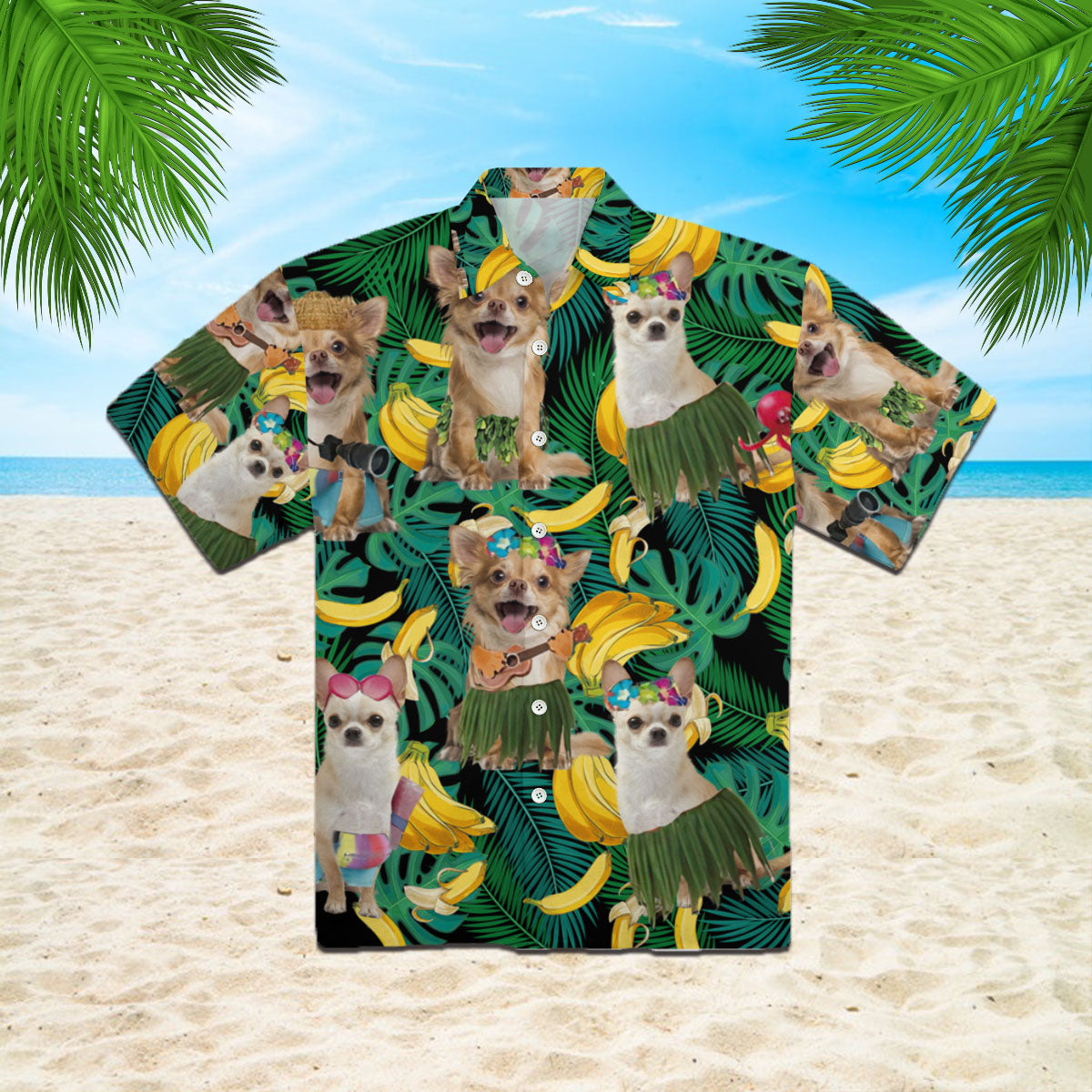 Chihuahua Summer Leaves Banana Hawaii Shirt For Men And Women Ha21224