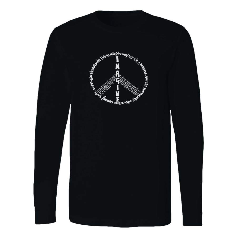 John Lennon Imagine Peace Quote Long Sleeve T-Shirt