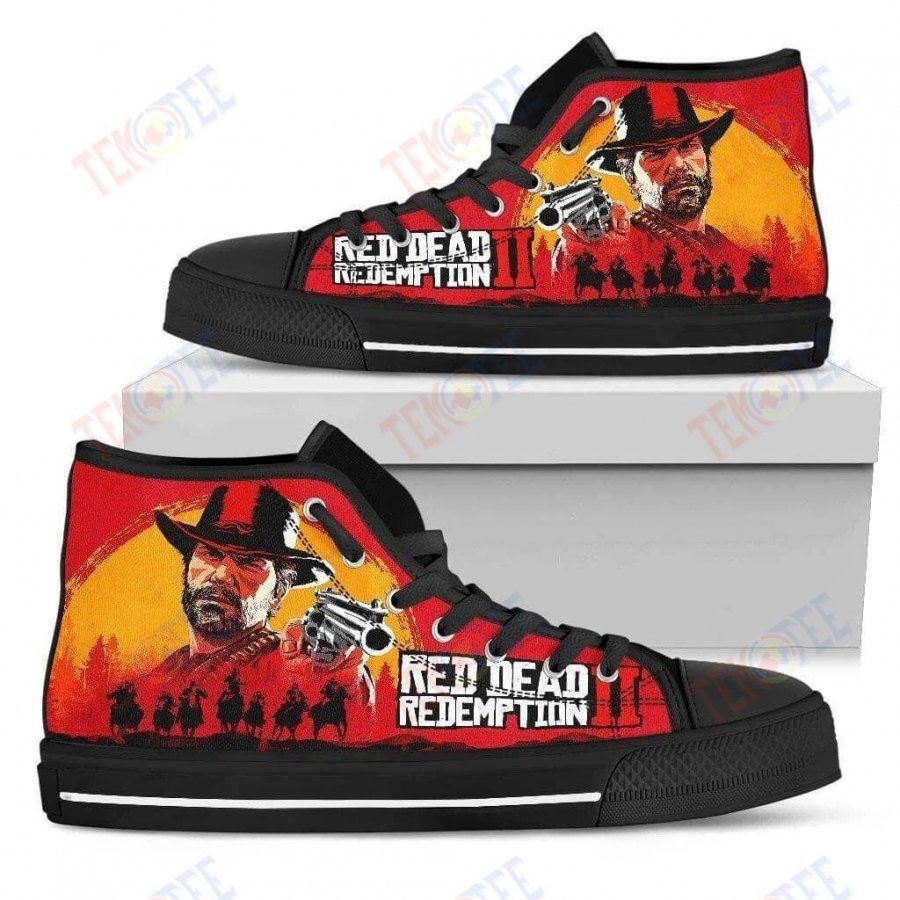 Mens Womens Red Dead Redemption Ii High Top Canvas Shoes Nice And Comfortable TMT804