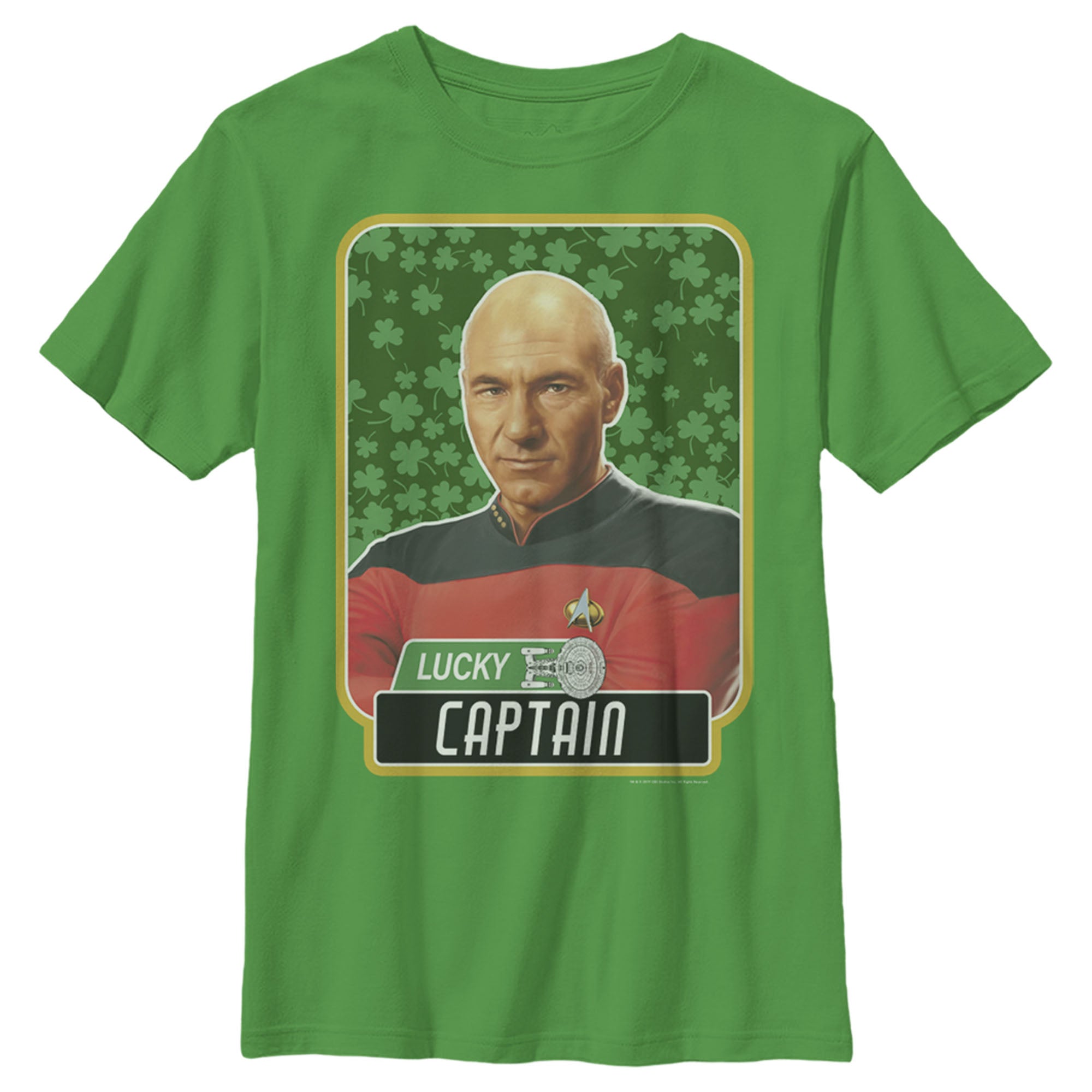 Boy’S Star Trek: The Next Generation St. Patrick’S Day Lucky Captain Picard T-Shirt