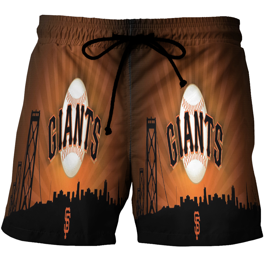 San Francisco Giants Art 6 3D All Over Print Summer Beach Hawaiian Short