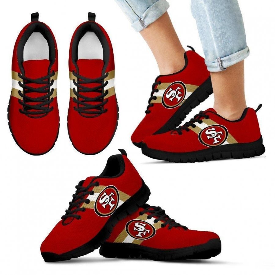 Three Colors Vertical San Francisco 49ers Sneakers #558