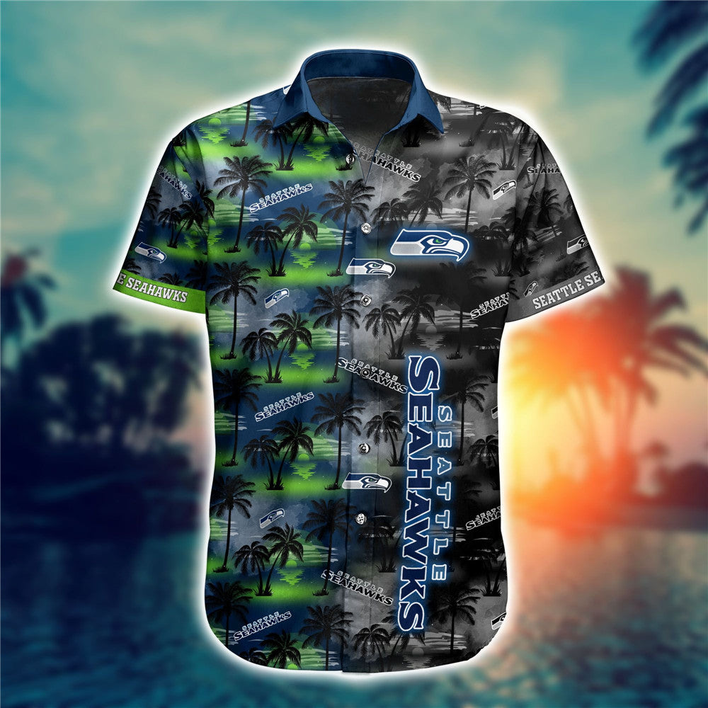 Seattle Seahawks Hawaii Shirt Palm Trees Pattern Ha47162