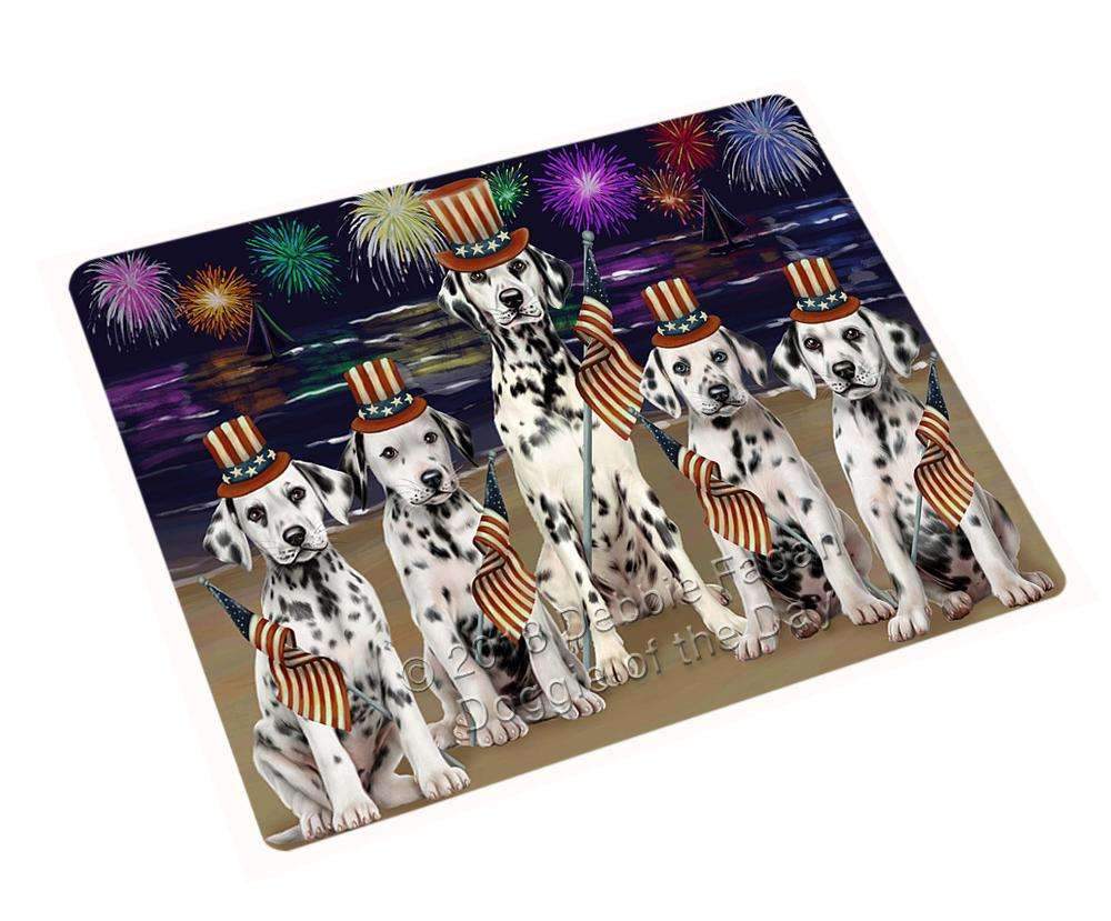 4Th Of July Independence Day Firework Dalmatians Dog Blanket Blnkt55668 (37X57 Sherpa)